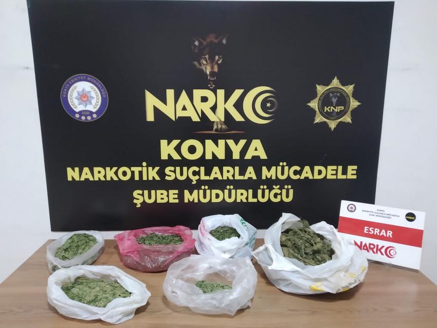 KONYA’DA UYUŞTURUCU OPERASYONU: 3 GÖZALTI