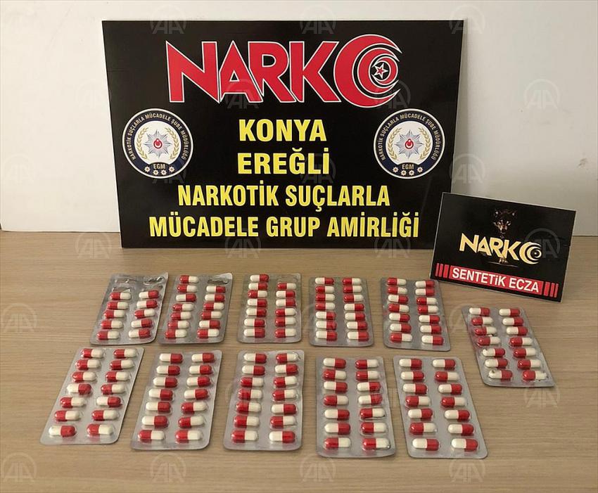  Konya'da uyuşturucu operasyonunda yakalanan 6 şüpheliden 2'si tutuklandı