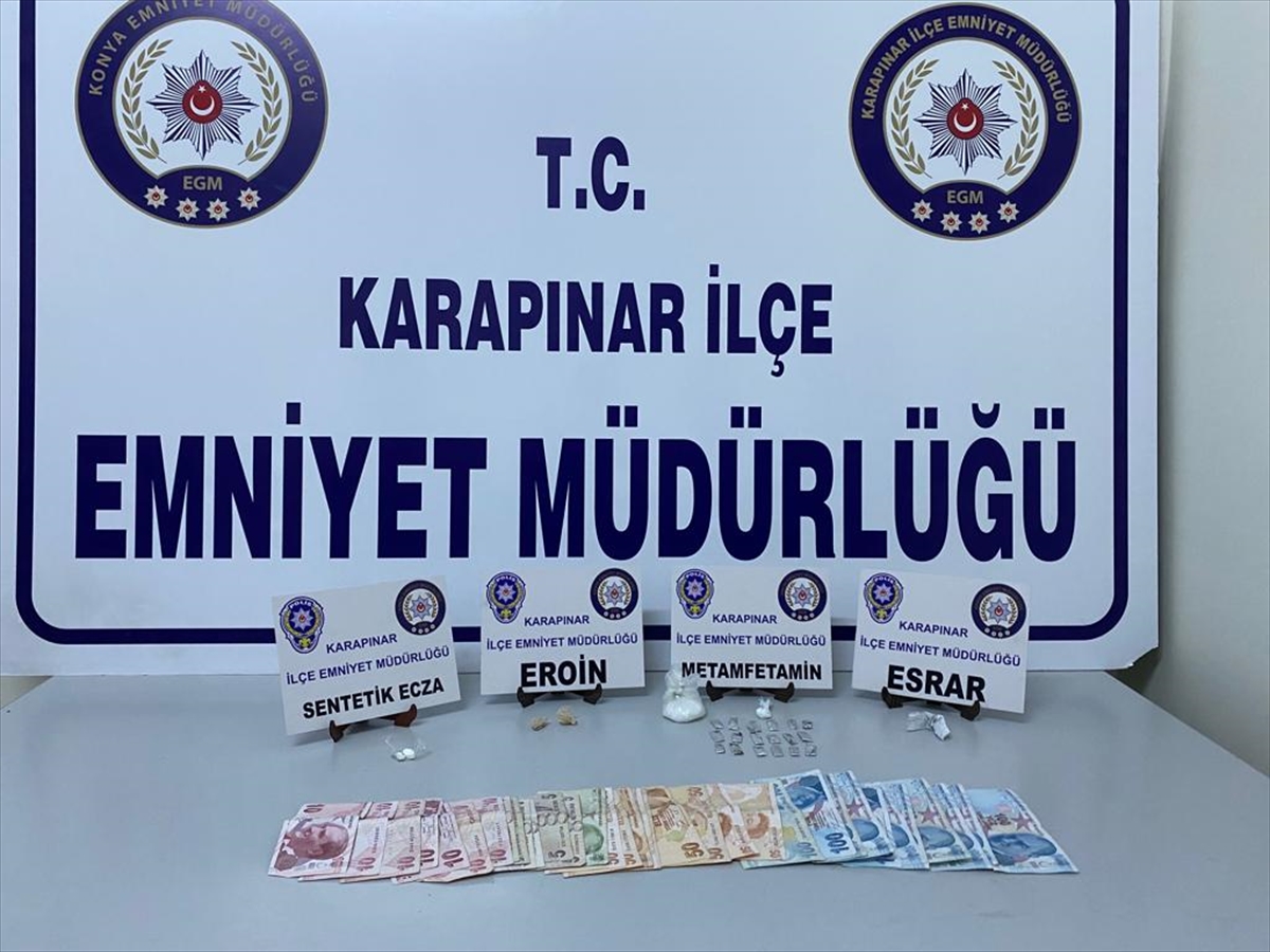 Konya'da uyuşturucu ticareti yaptıkları iddia edilen 2 kişi tutuklandı