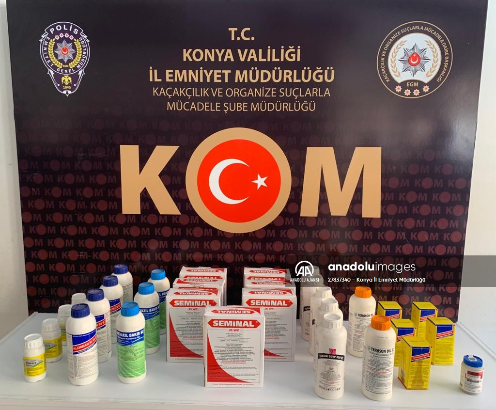 Konya'da yasaklı zirai ilaç satan şüpheliye 84 bin lira ceza kesildi