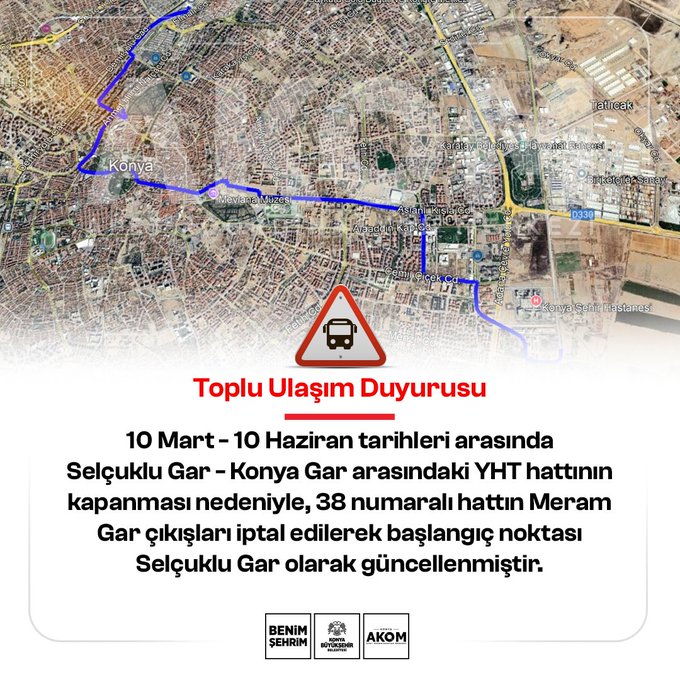 Konya’da YHT kullananları yakından ilgilendiren çalışma yarın başlıyor ve 10 Hazirana kadar sürecek.