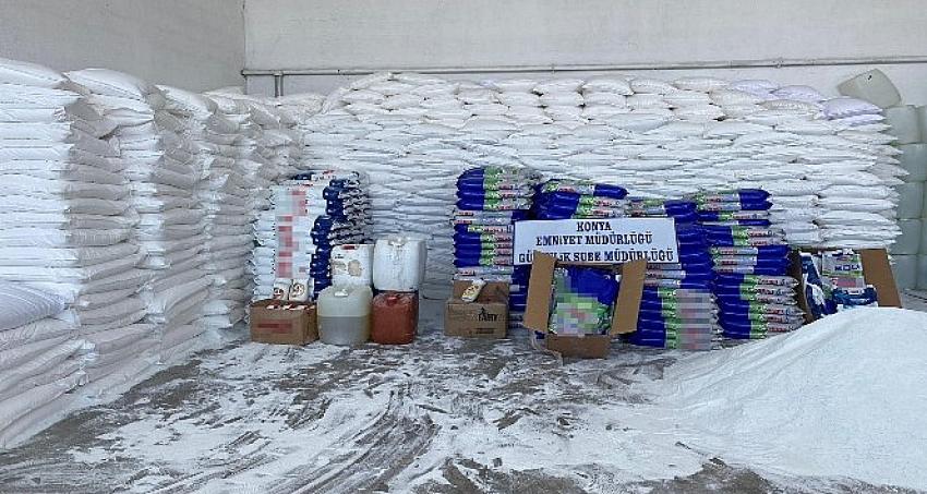 Konya'daki Sahte  Deterjan imalathanesine  baskın