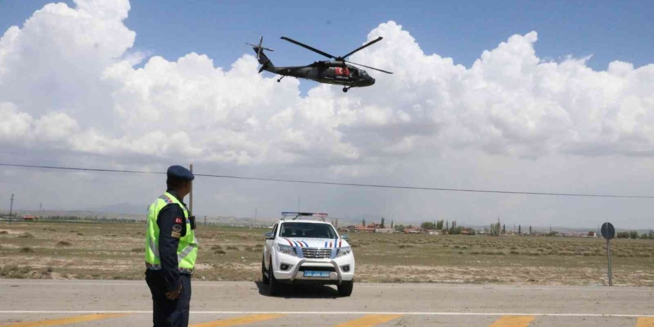 KONYA EMNİYETİ HEM KARADAN HEM HAVADAN DENETLİYOR!