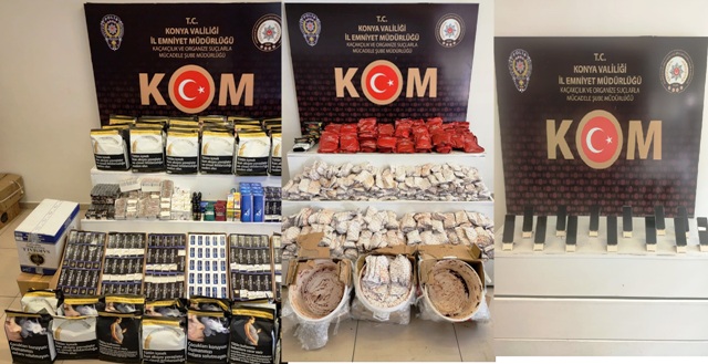 KONYA EMNİYETİ KAÇAKÇILARA GÖZ AÇTIRMIYOR!
