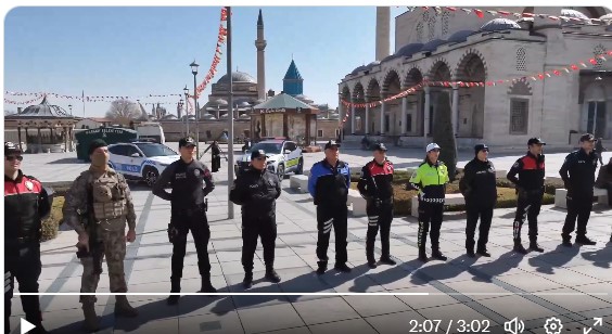 Konya İl Emniyet Müdürlüğünden, Türk Polis Teşkilatının 180. kuruluş yıl dönümüne özel video