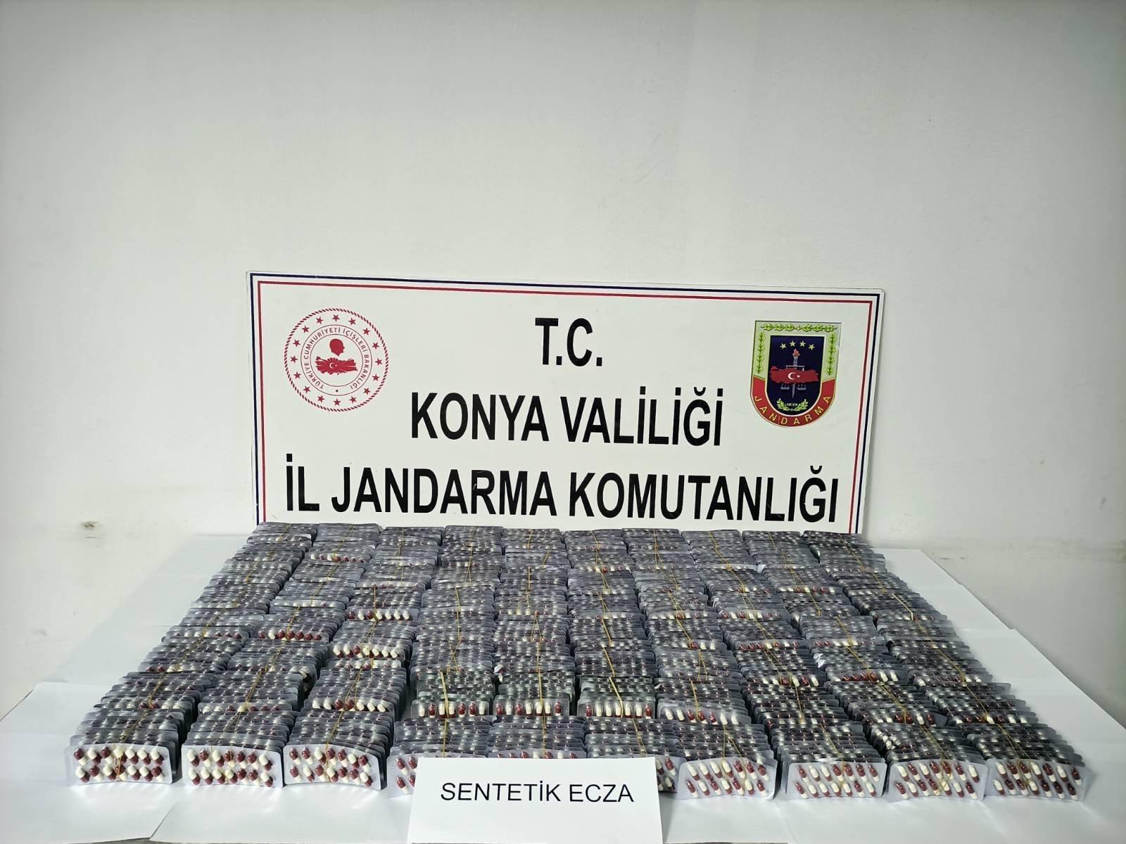 Konya İl Jandarmadan  büyük   uyuşturucu  operasyonu