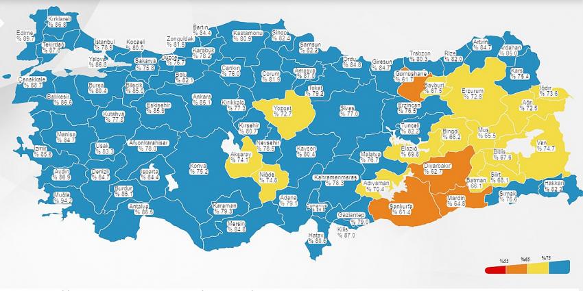 Konya, Kovid-19 risk haritasında 'mavi' kategoriye geçti