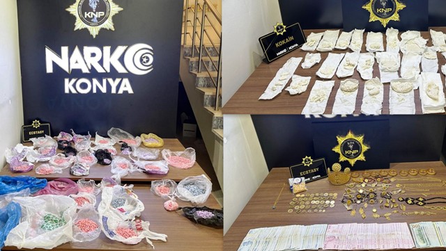 KONYA NARKOTİK EKİPLERİNDEN UYUŞTURUCU ALIŞVERİŞİNE SUÇÜSTÜ