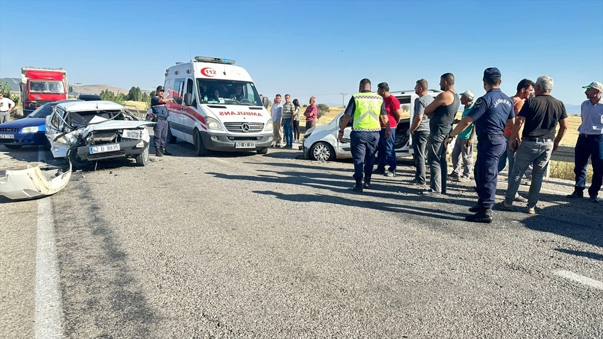 Konya'nın Hüyük ilçesinde trafik kazası: 7 yaralı