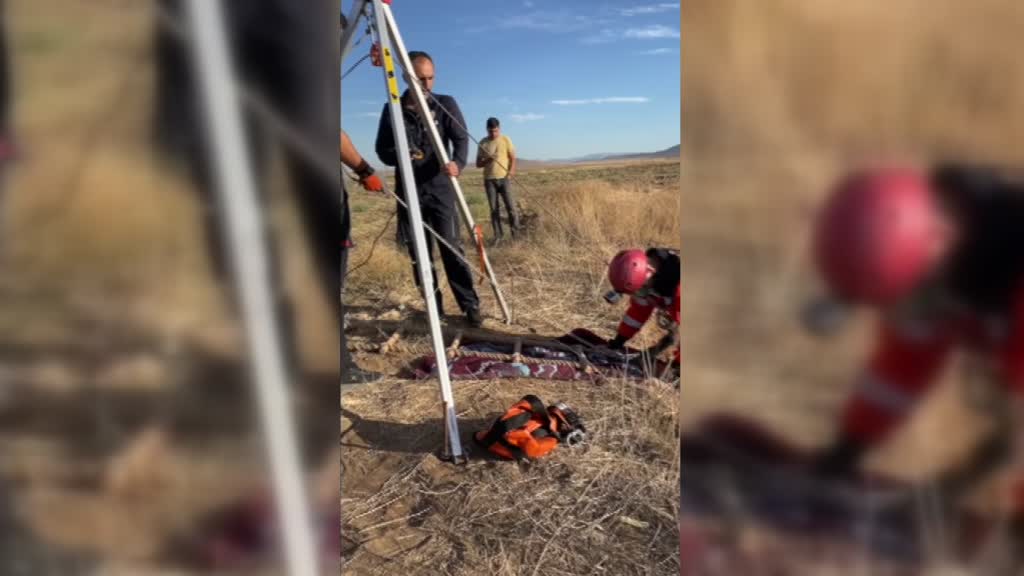 KONYA - Obruğa düşen koyun itfaiye ekiplerince kurtarıldı