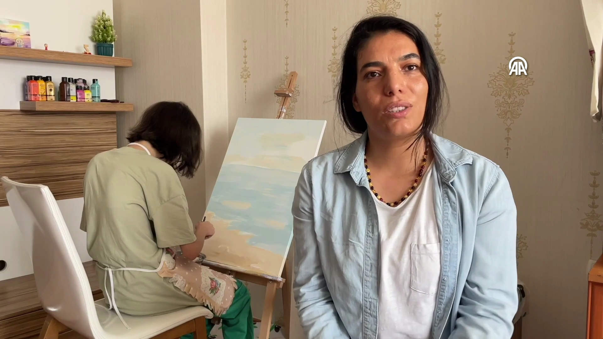 KONYA - Resim yapmak ağır kalp hastalığıyla doğan Zeynep Sena'ya güç veriyor