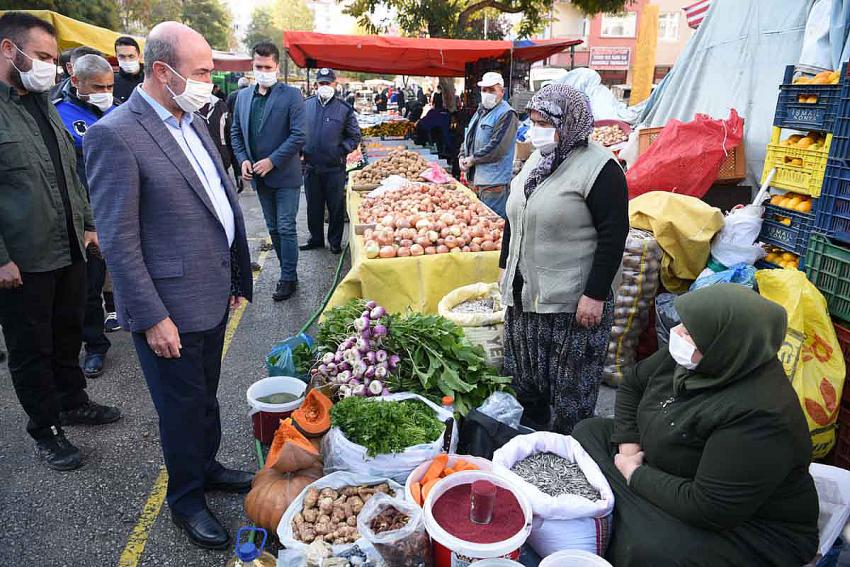 Konya Selçuklu 'da pazar yerlerinde HES kodu uygulaması