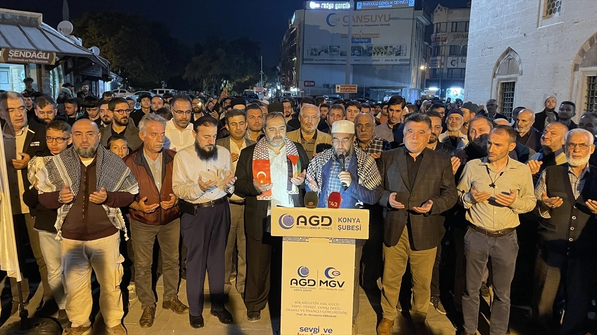 Konya ve Afyonkarahisar'da Filistin'e Destek Gösterisi