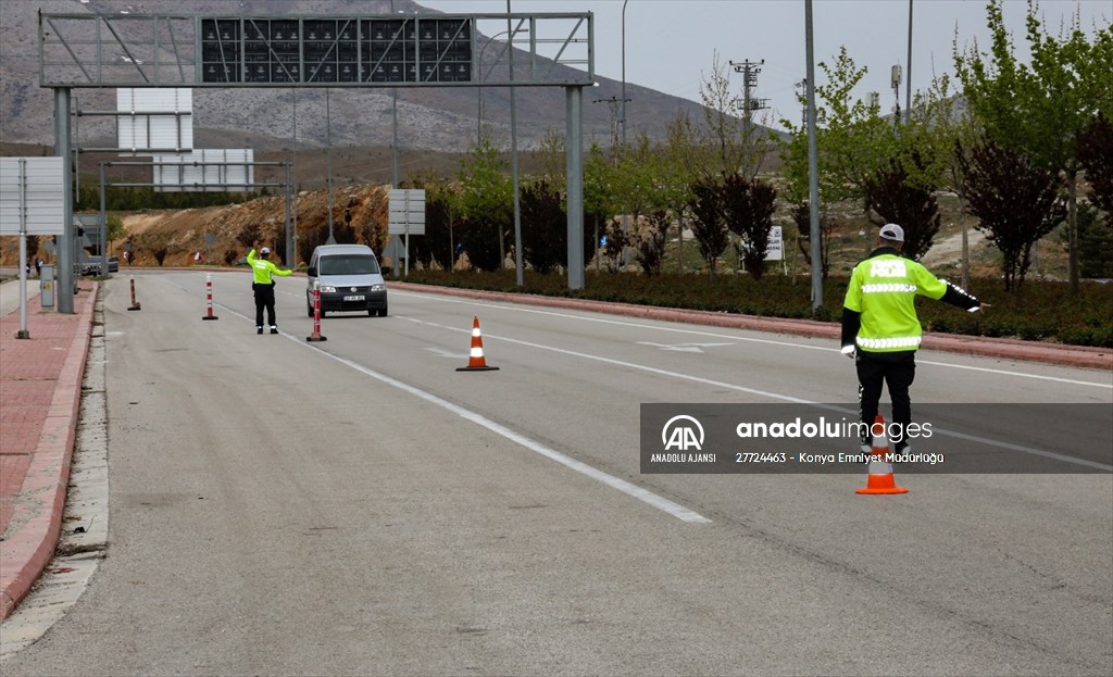 Konya ve çere illerde "Bayramınız kemerli olsun" trafik denetimi yapıldı