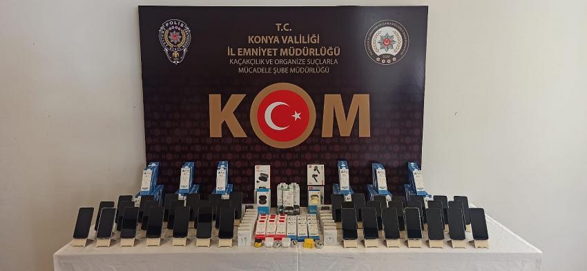 KONYADA 2 AYRI OPERASYONDA ONLARCA KAÇAK ÜRÜN ELE GEÇİRİLDİ