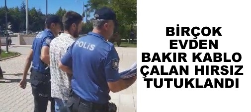 BEYŞEHİRDE BİRÇOK EVDEN BAKIR KABLO ÇALAN HIRSIZ TUTUKLANDI