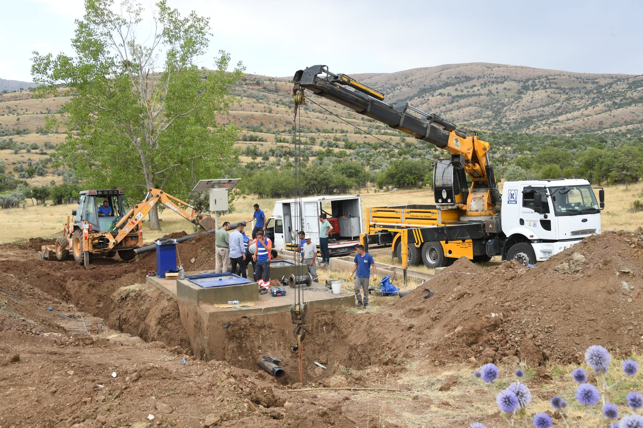 KOSKİ’DEN BOZKIR’DA İÇME SUYU SORUNUNA KESİN ÇÖZÜM: DEBİMETRE VE KONTROL VANASI