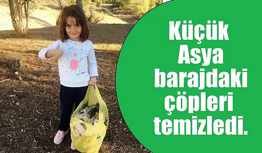Küçük Asya barajdaki çöpleri temizledi