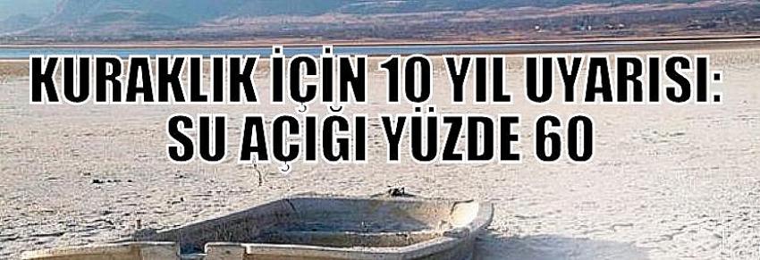 Kuraklık için 10 yıl uyarısı: Su açığı yüzde 60