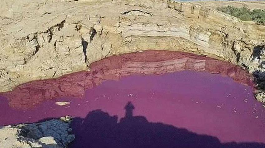 Kutsal kitapta da geçen göl kırmızıya döndü