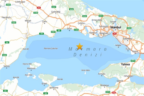 Marmara Denizi'nde 4,3 büyüklüğünde deprem