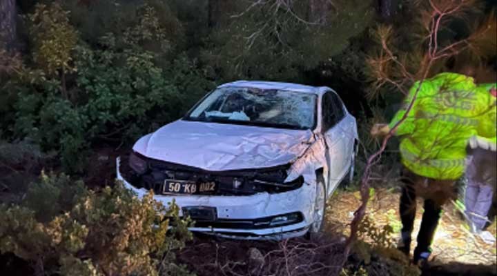 MHP'li iki belde belediye başkanı Akseki'de trafik kazasında yaralandı