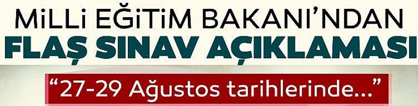 Milli Eğitim Bakanı Mahmut Özer'den açık öğretim sınavları açıklaması