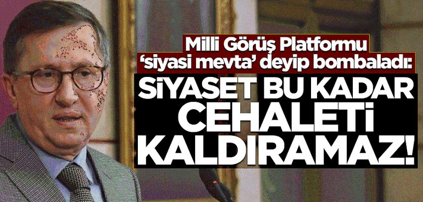 Milli Görüş Platformu'ndan İYİ Partili Lütfü Türkkan'a sert tepki