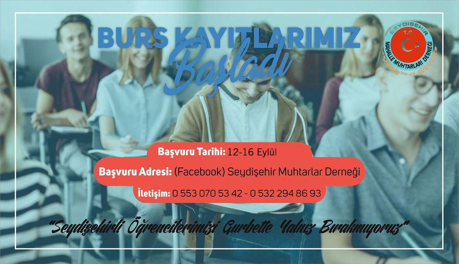 MUHTARLAR DERNEĞİNDEN SEYDİŞEHİRLİ ÖĞRENCİLERE BÜYÜK DESTEK