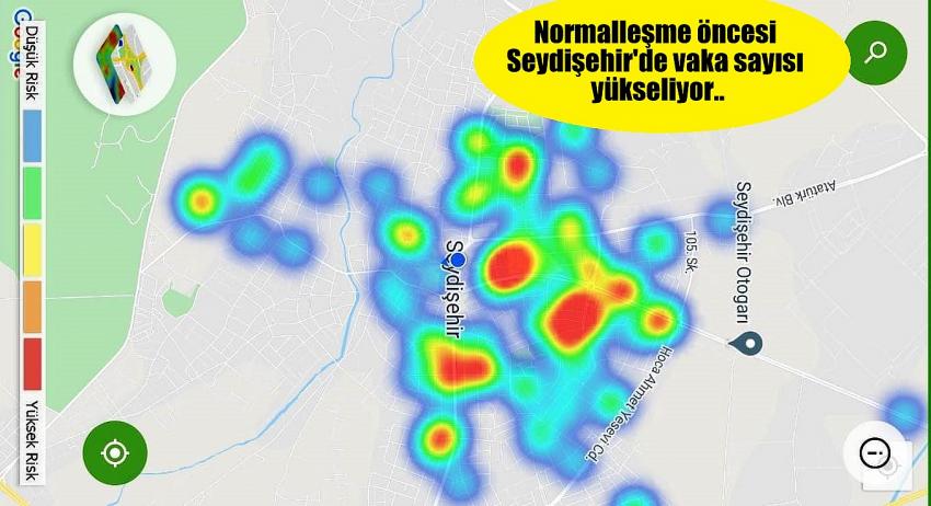 Normalleşme öncesi Seydişehir'de vaka sayısı yükseliyor..