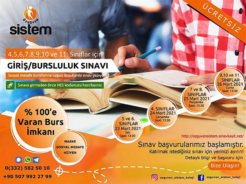 ÖZGÜVEN OKULA KABUL (BURSLULUK) SINAVI