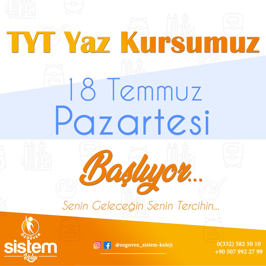 Özgüven Sistem Koleji, 2022-2023 eğitim öğretim yılına TYT yaz kursuyla hızlı bir giriş yaptı.