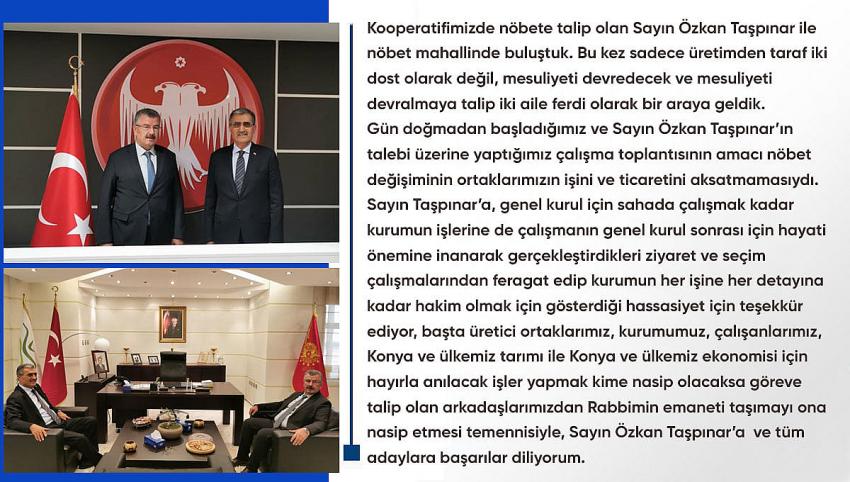 Recep Konuk'la adaylardan Özkan Taşpınar bir araya geldi