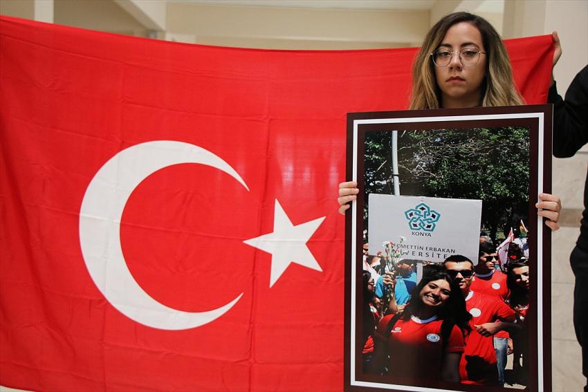 Şehit Öğretmen Aybüke Yalçın, Konya'daki  mezun olduğu fakültede anıldı