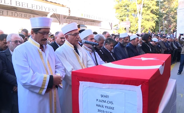 Şehit Piyade Uzman Çavuş Halil Yıldız son yolculuğuna uğurlandı