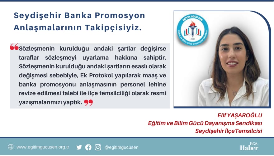 Seydişehir Banka Promosyon Anlaşmalarının Takipçisiyiz