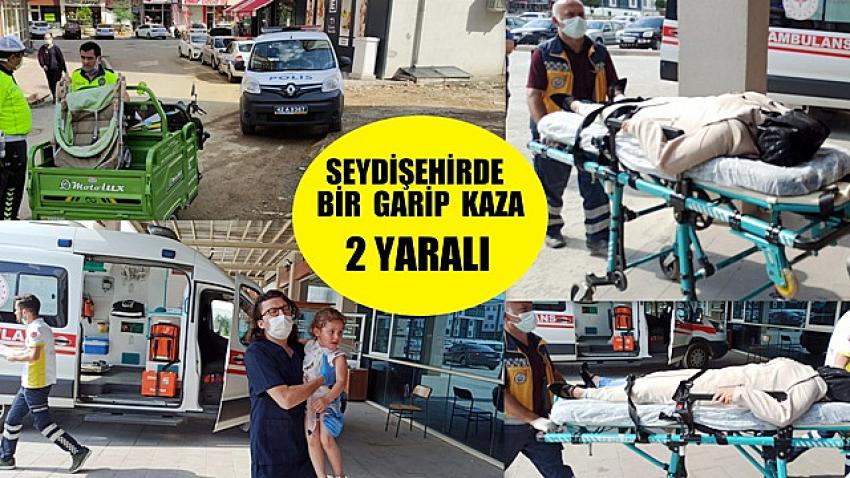 Seydişehir'de Bir Garip kazada 2 kişi yaralandı