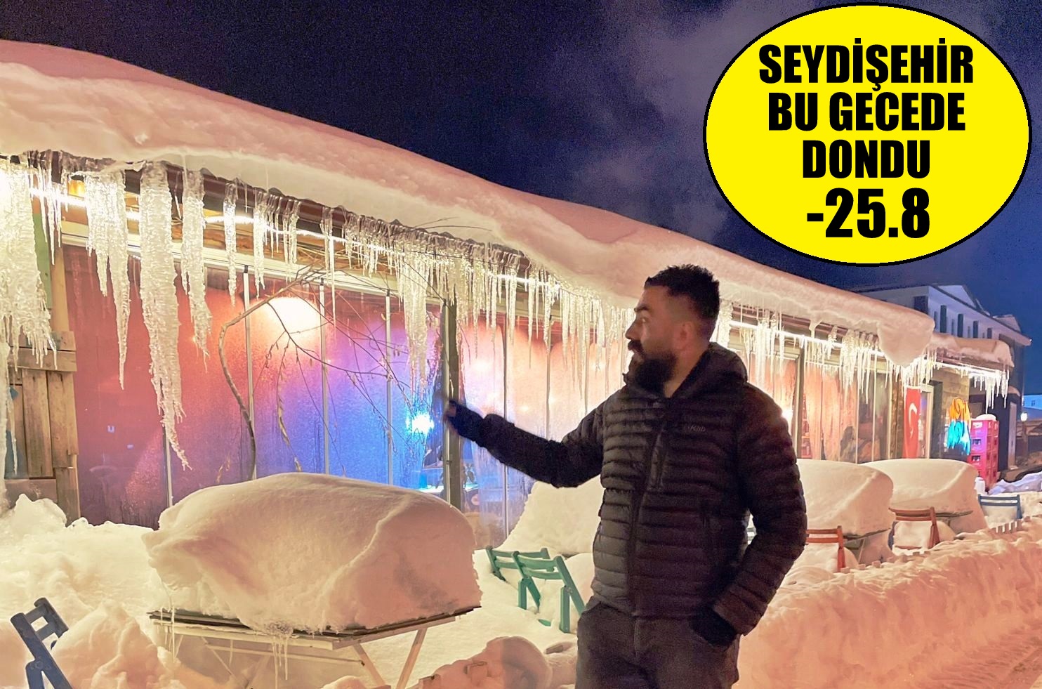 Seydişehir'de bu gece de dondu!