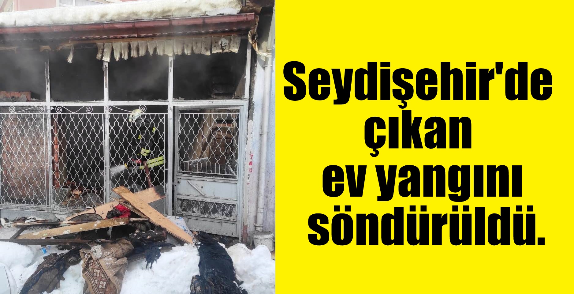 Seydişehir'de çıkan ev yangını söndürüldü