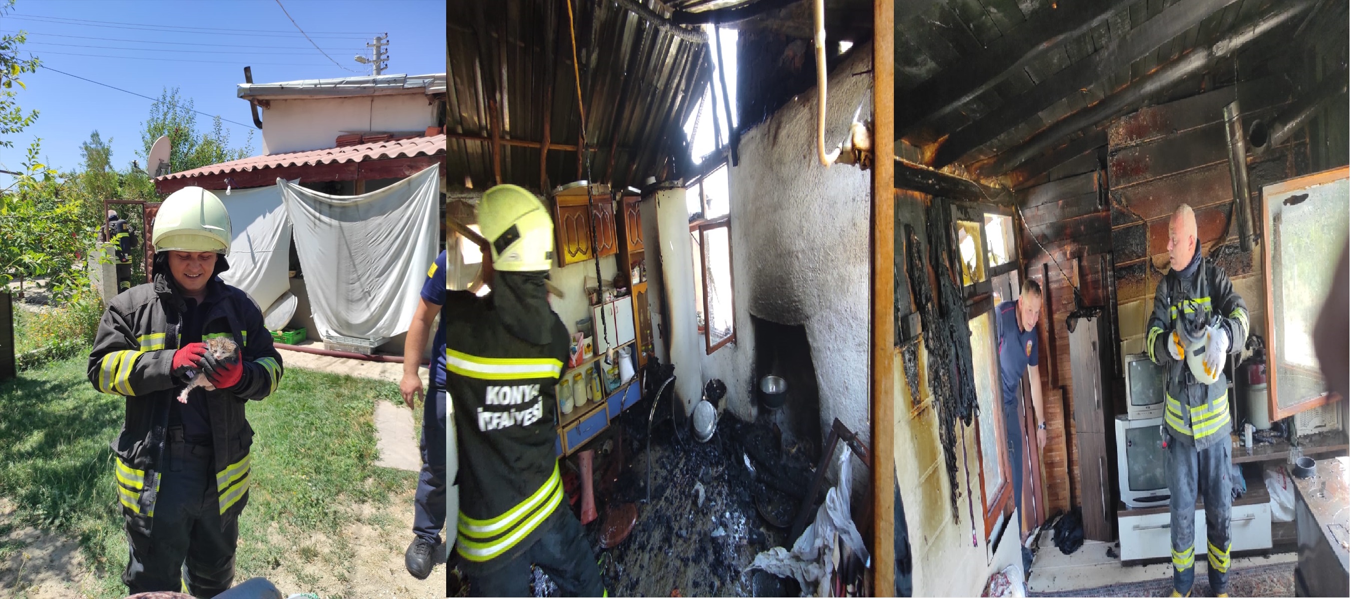 Seydişehir'de çıkan yangın evde hasara yol açtı