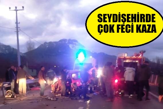 Seydişehir'de   Çok feci Trafik  Kazası  2 ölü