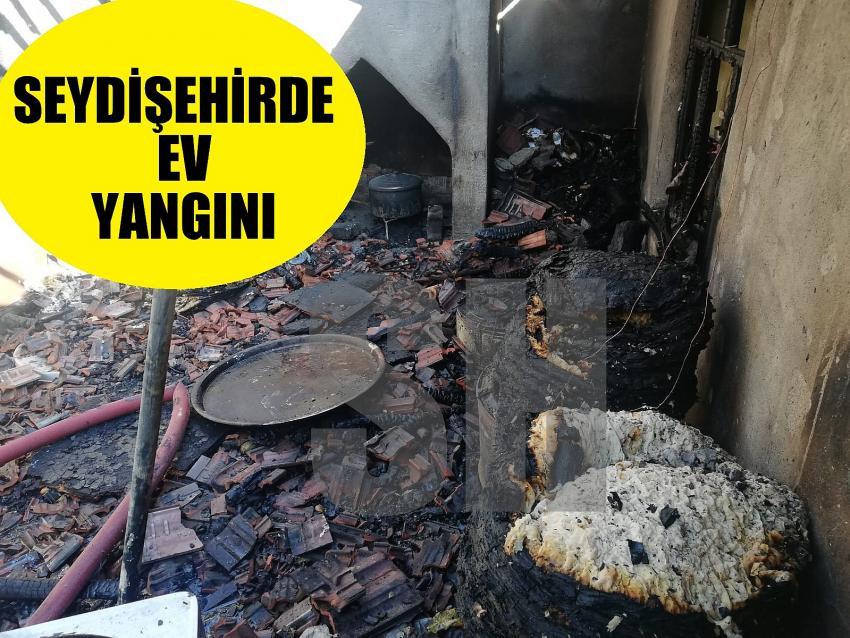 Seydişehir’de ev yangını 
