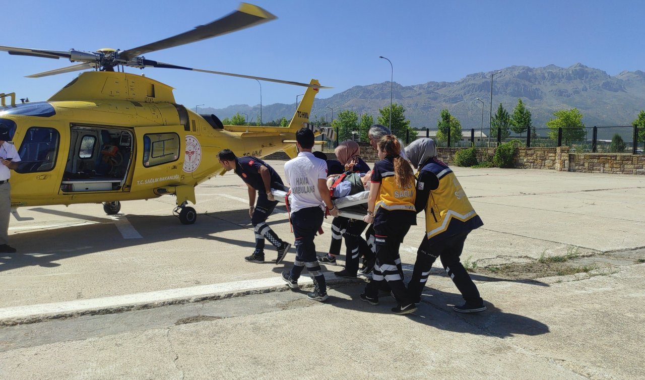 Seydişehir'de Hava ambulansı kalp krizi geçiren hasta için havalandı