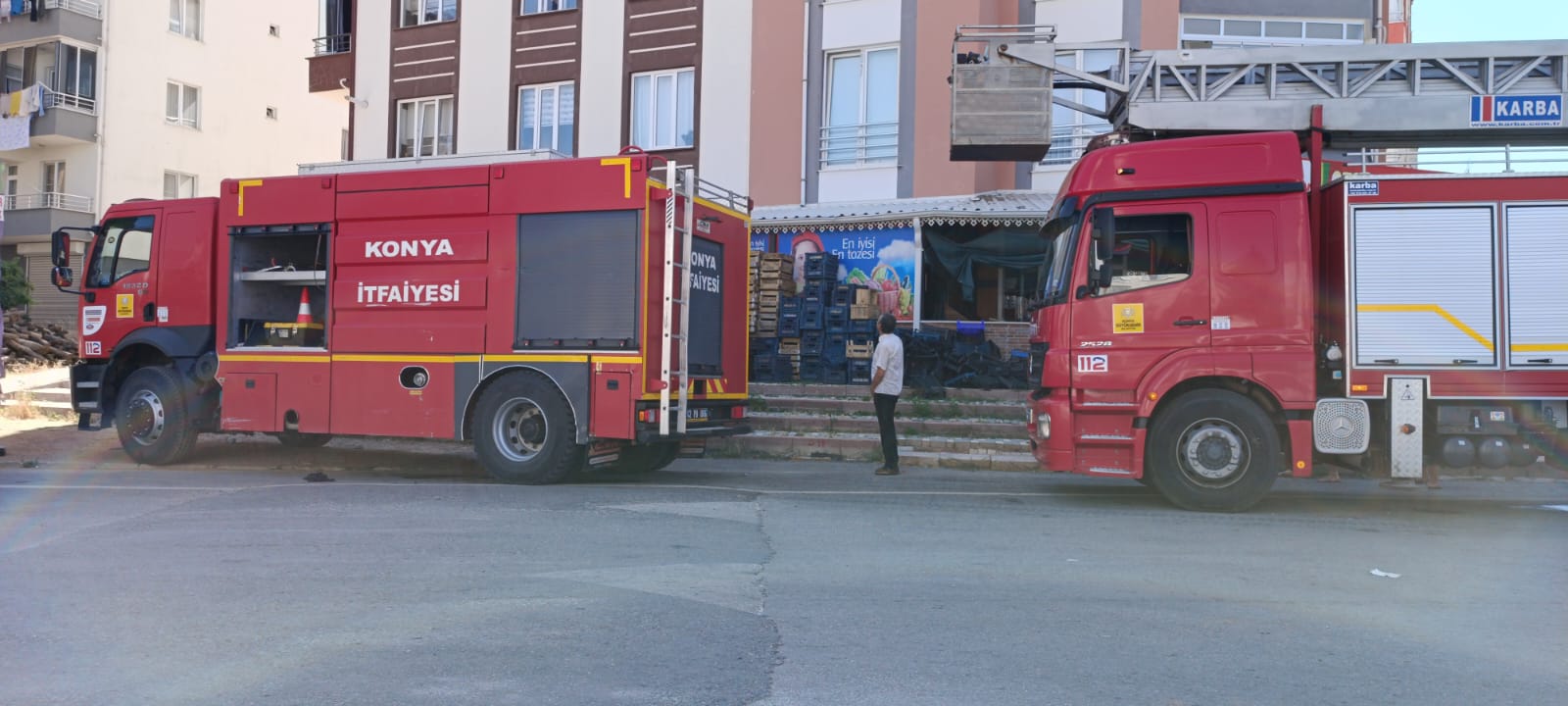 Seydişehir'de  işyerinde yangın çıktı