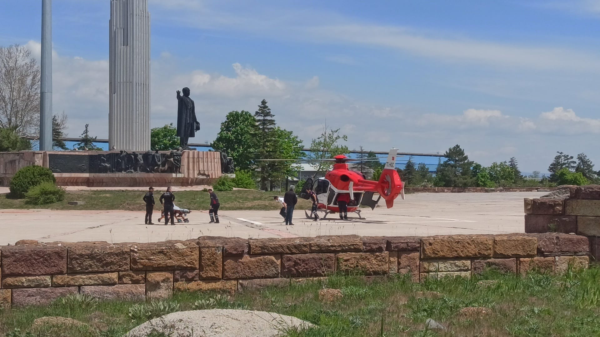Seydişehir'de Kalp Krizi Geçiren Hasta Helikopter İle Sevkedildi