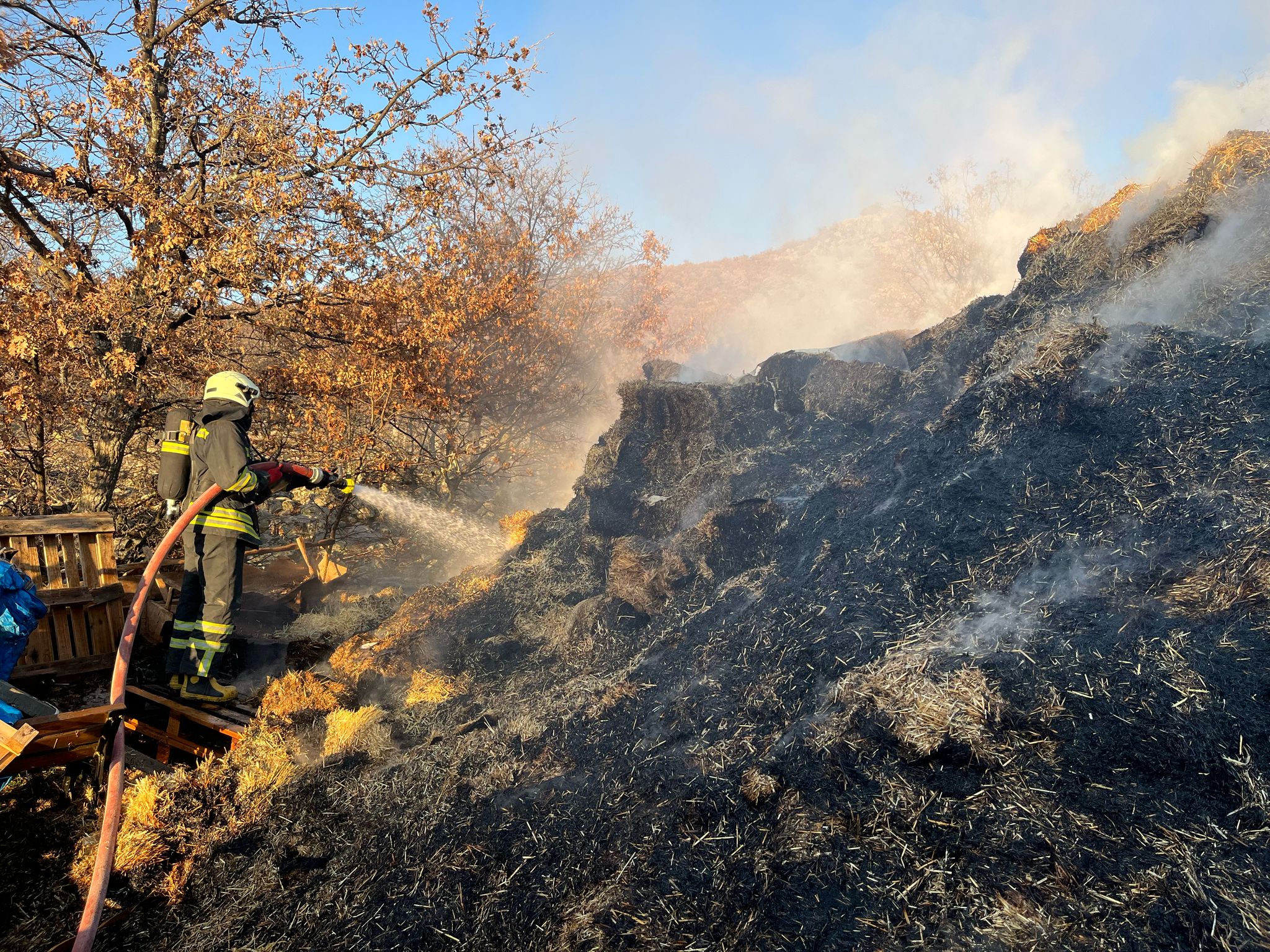 Seydişehir'de Korkutan balya yangını