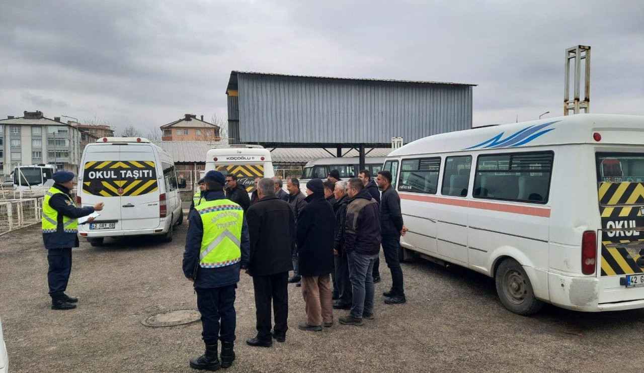 Seydişehir'de servis şoförlerine güvenli trafik eğitimi