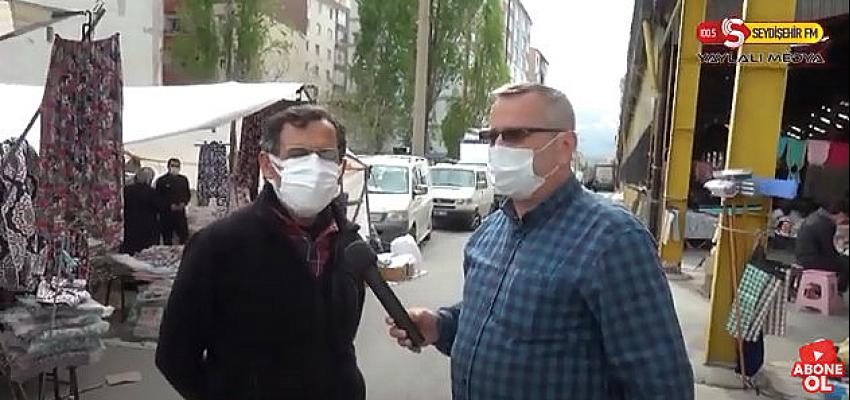 Seydişehir'de  tam kapanma öncesi çarşı ve pazarda yoğunluk