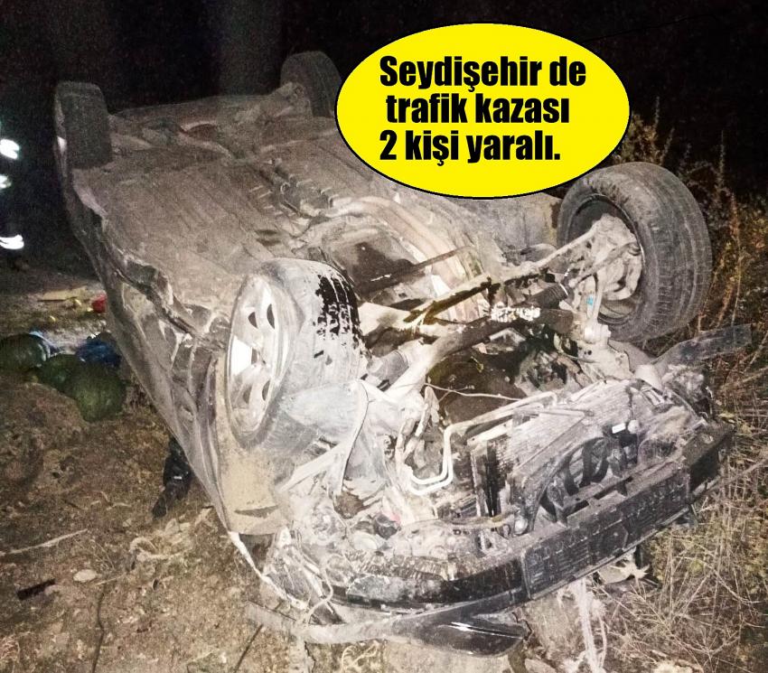 Seydişehir de trafik kazası 2 yaralı
