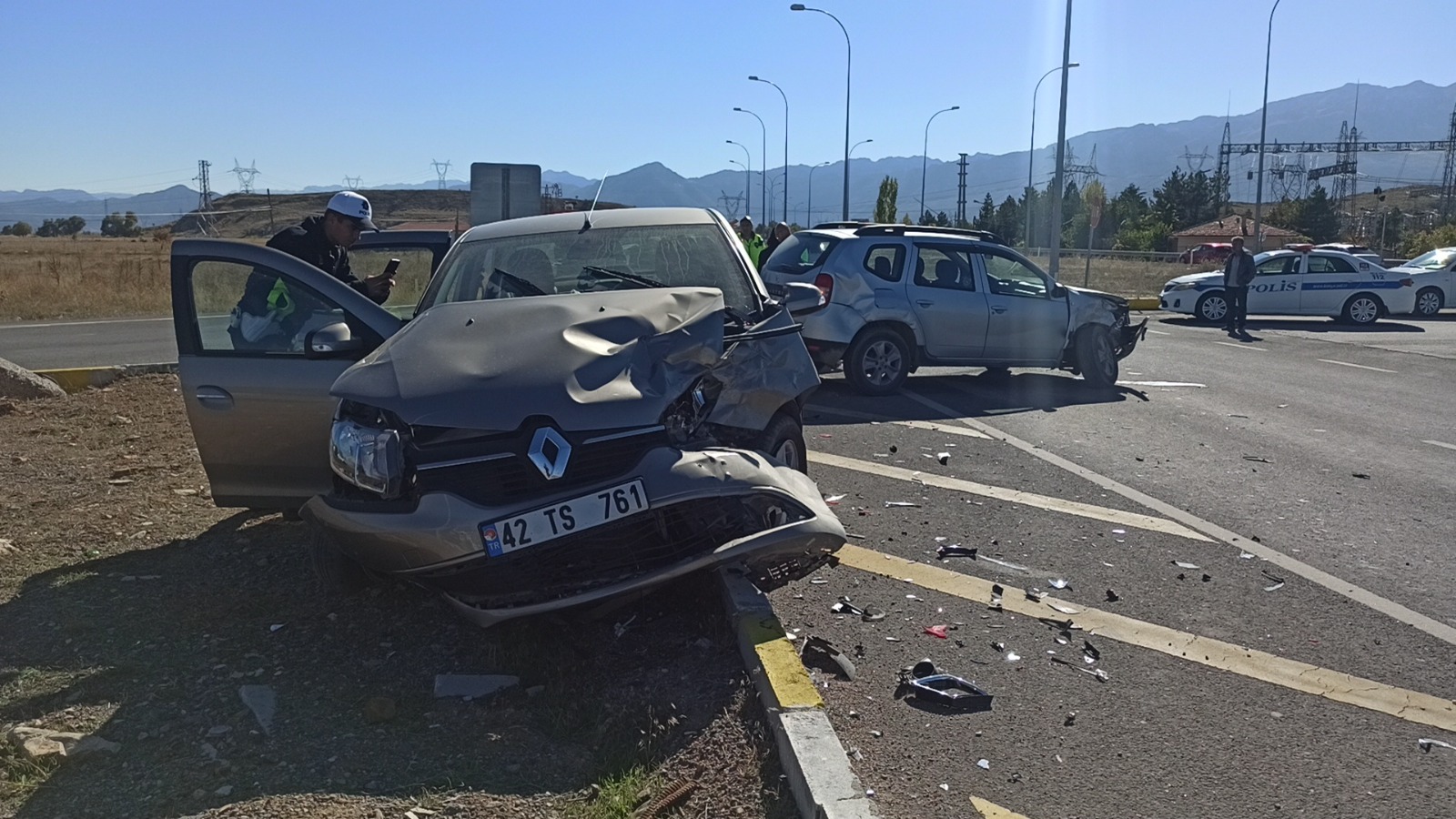 Seydişehir’ de Trafik Kazası 2 Yaralı